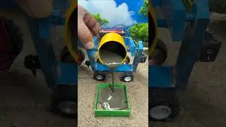 🚜🔥 Real Working DIY Mini Tractor Pillar Making Machine | Project 😱 #shorts #youtubeshorts