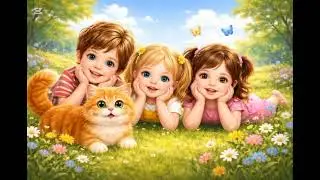 Kids video cat eating butterfly #cartoon #cat #kidslearning #kidsvideo #kidsvideo #tiger 
