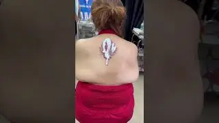 Coloured back tattoo for girls ❤️ #shorts #tattoo #trending