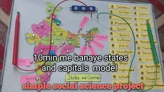 Simple social science states and capital working model#states and capitals project@Hamzaofficial_02 