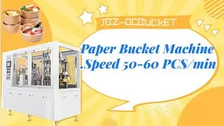 JBZ-OCBucket High speed paper bucket machine speed 50-60PCS/min test 1300 ML for Italy client