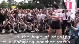 Crazy Sports!Running Competition by high heels!