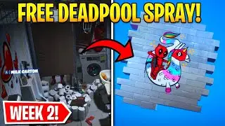 FORTNITE *NEW* WEEK 2 DEADPOOL CHALLENGES COMPLETE! HOW TO UNLOCK *FREE* SPRAY!