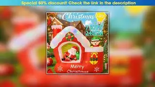 Unboxing 7FT Holiday Christmas Inflatable model House with LED Santa Elf  Xmas Yard Decor Supplies&bull;