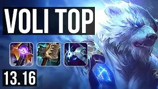 VOLIBEAR vs POPPY (TOP) | 7 solo kills, 500+ games, Dominating | NA Master | 13.16