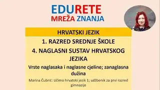 1. razred srednje škole 4. Naglasni sustav hrvatskog jezika 4.1 Vrste naglasaka i cjeline