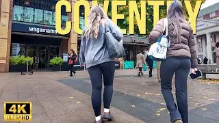 Coventry - City Tour 2024| Walking The Streets of Coventry | Central Coventry Walk [4K HDR]
