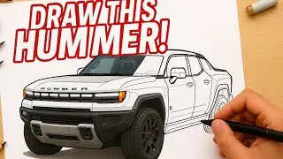 How to draw a HUMMER EV 2025 step by step guide