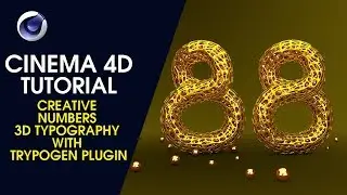 Creative Numbers 3D Typography with Trypogen plugin - Cinema 4D Tutorial