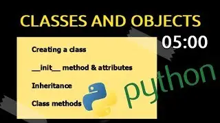 Classes & Objects in 5 Minutes [Python Tutorial for Beginners #3]