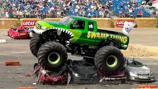 Cars get crushed 3! The Slo Mo Monster Show