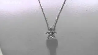 Sterling Silver Sea Turtle Cubic Zirconia Fashion Necklace