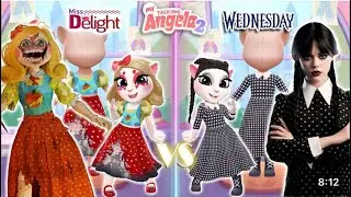 Miss Delight and Wednesday 😍😍😍 ANGELA PARTY #angella #games #angelangela #talkingtomandfriends #