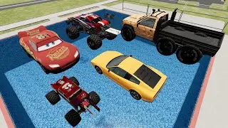 High Speed Monster Truck Epic Jump and Crash #137  | BeamNG Drive