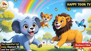 The beautiful full enjoy elephant 🐘and 🐅 new cartoon happy toon tv subscribe to channel 