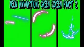 (TOP 10) HOT NEW ||  Neon animations green screen [part2]