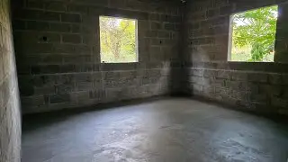 Echando el alisado en el cuarto del proyecto de don Andres y familia. 