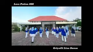 Love Potion 666(@Griya21LineDance )choreo: Rob Fowler||beginer||no tag no restart
