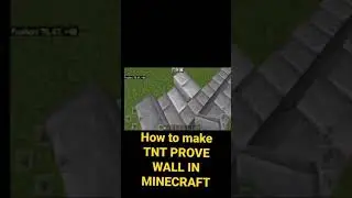 How to make TNT proof Wall in Minecraft#shorts