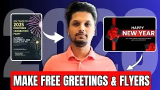 Canva Se Free New Year Greeting & Flyer Kaise Banaye? | Mobile se Greeting kaise banaye? 