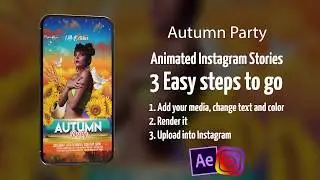 Autumn Party After Effects Template Instagram Stories preview