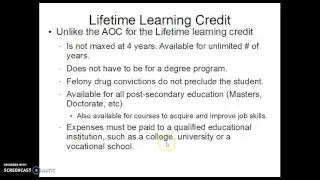 Lifetime Learning Credit