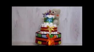 3 Tier Traditional Unisex Blocky Blanki Nappy Cake