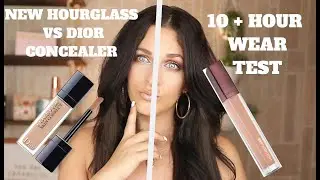 10 HOUR WEAR TEST| DIOR FOREVER SKIN CORRECT CONCEALER VS HOURGLASS VANISH AIRBRUSH CONCEALER REVIEW