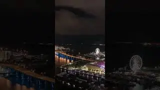 Fireworks in Miami are so cool #hyperlapse #dronefootage #cityscape #miamiskyline #biscaynebay