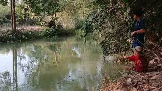 Fishing time relax with younger brother Baray River#@#&pound;#