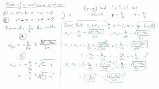 Relationship between roots of a quadratic equation