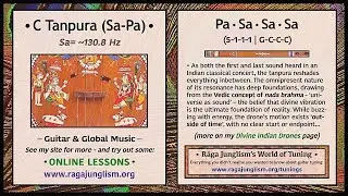 C Tanpura (130.8 Hz) | Sa-Pa | Longform HQ Drone Samples | World of Tuning | Rāga Junglism