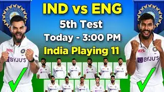 India Playing 11 vs England for 5th Test