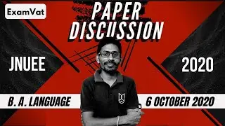 🔴 JNUEE 2020 - B.A. Language Paper Analysis & Solutions | ExamVat