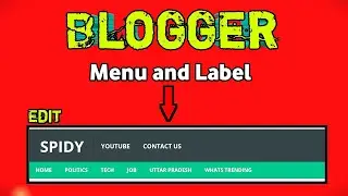 How to create menu and labels in blogger blog 2022 | Blogging guide