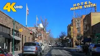 Snowy Downtown Flagstaff 4K Driving Tour | Winter in Arizona