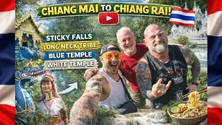 Chiang Mai to Chiang Rai (Sticky Falls, Blue Temple, White Temple, and Long Neck Karen Tribe) 🇹🇭