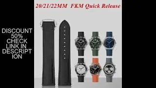 Premium 20/21/22mm FKM Fluoroelastomer Weave Pattern Rubber Watch Strap For Omega Seamaster Speedmas