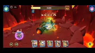 Infinite Heroes: Lava Golem - maximum damage team