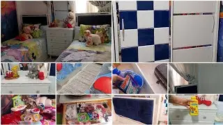 تنظيفات شتويه عميقه لغرفه الاطفال☃️🎀اصل مفيش احلي من ريحة النظافة🧽🍃
