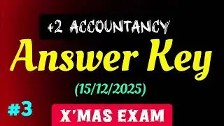 Part-3/Answer key 2025/+2 Accountancy