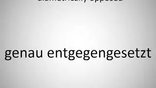 How to say diametrically opposed in German? (genau entgegengesetzt)