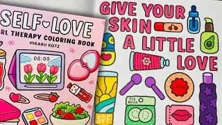 PAMPER YOUR SKIN 💕 | Self Love Girl Therapy Coloring Book | NO TALKING | Alcohol Markers