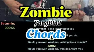 Zombie YungBlud Guitar chord tutorial lesson #guitarlesson 
