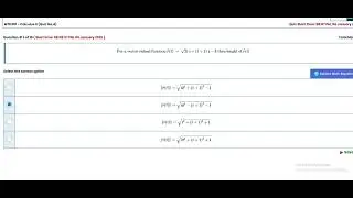 MTH301 Quiz 4 Solution 2026 || MTH301 - Calculus-II || Quiz 4 - Fall 2025