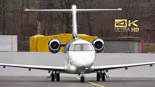 (4K) Pilatus PC-24 from Jet Story SP-MIX departure at Buochs Airport BXO LSZC