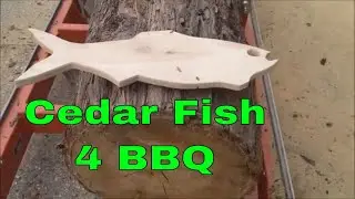 Cedar Fish from a Cedar Log, Easy Quick Wood Project for Bandsaw or CNC, Plan Attached