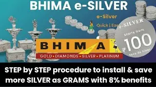 E-SILVER ( DIGISILVER) app in BHIMA/Start your silver savings @ just ₹100 in grams with 8% benefit🤩