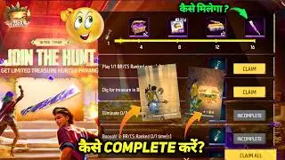 HOW TO COMPLETE JOIN THE HUNT EVENT DIG FOR TREASURE IN BR RANKED 0/1 TIME(S) MISSION KAISE KAREN FF