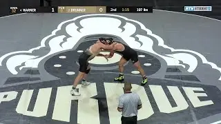 197 LBS: #4 Jacob Warner (Iowa) vs. #2 Christian Brunner | 2020 B1G Wrestling